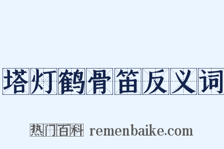 塔灯鹤骨笛反义词是什么意思的图片